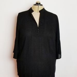 Eloquii Black Flare Sleeve Top